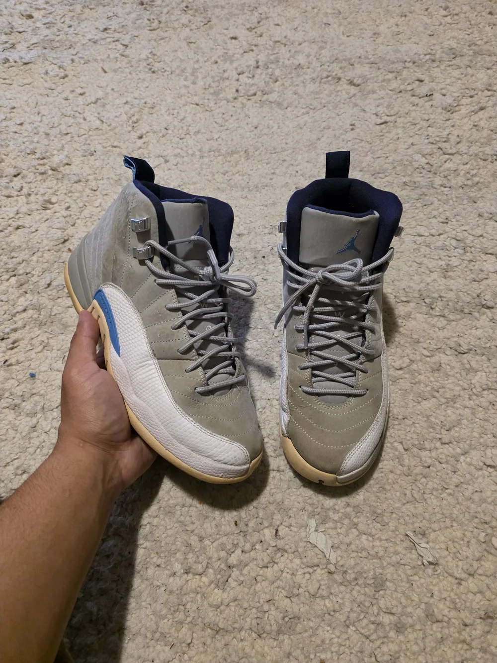 Jordan Men’s High-Top Sneakers in Grey, Navy and Tan